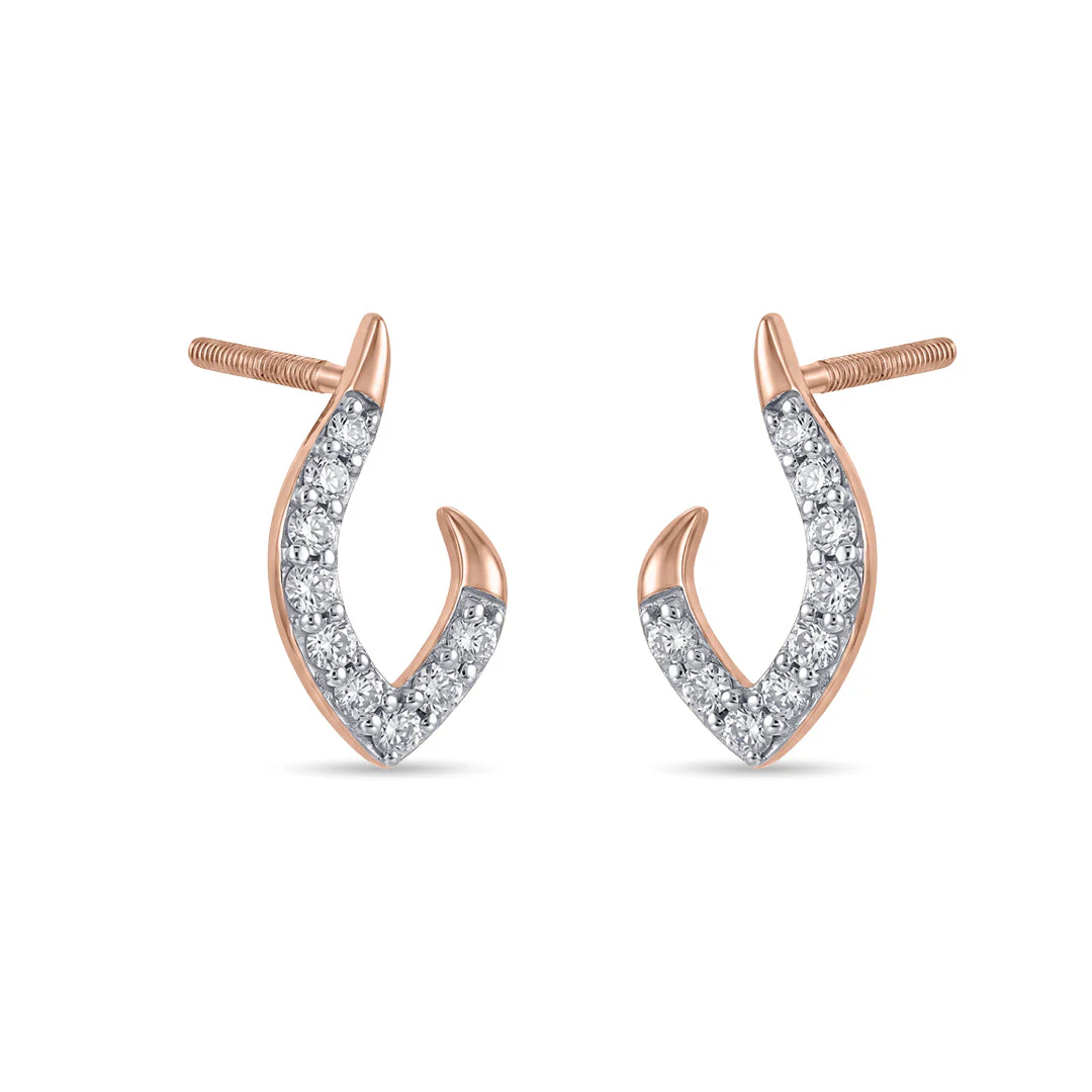 Elara Twist Diamond Earring - Image 4
