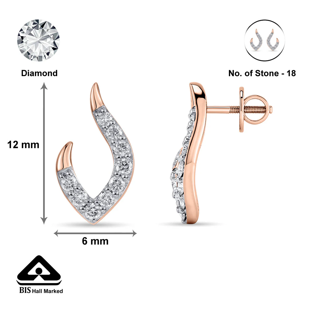 Elara Twist Diamond Earring - Image 6
