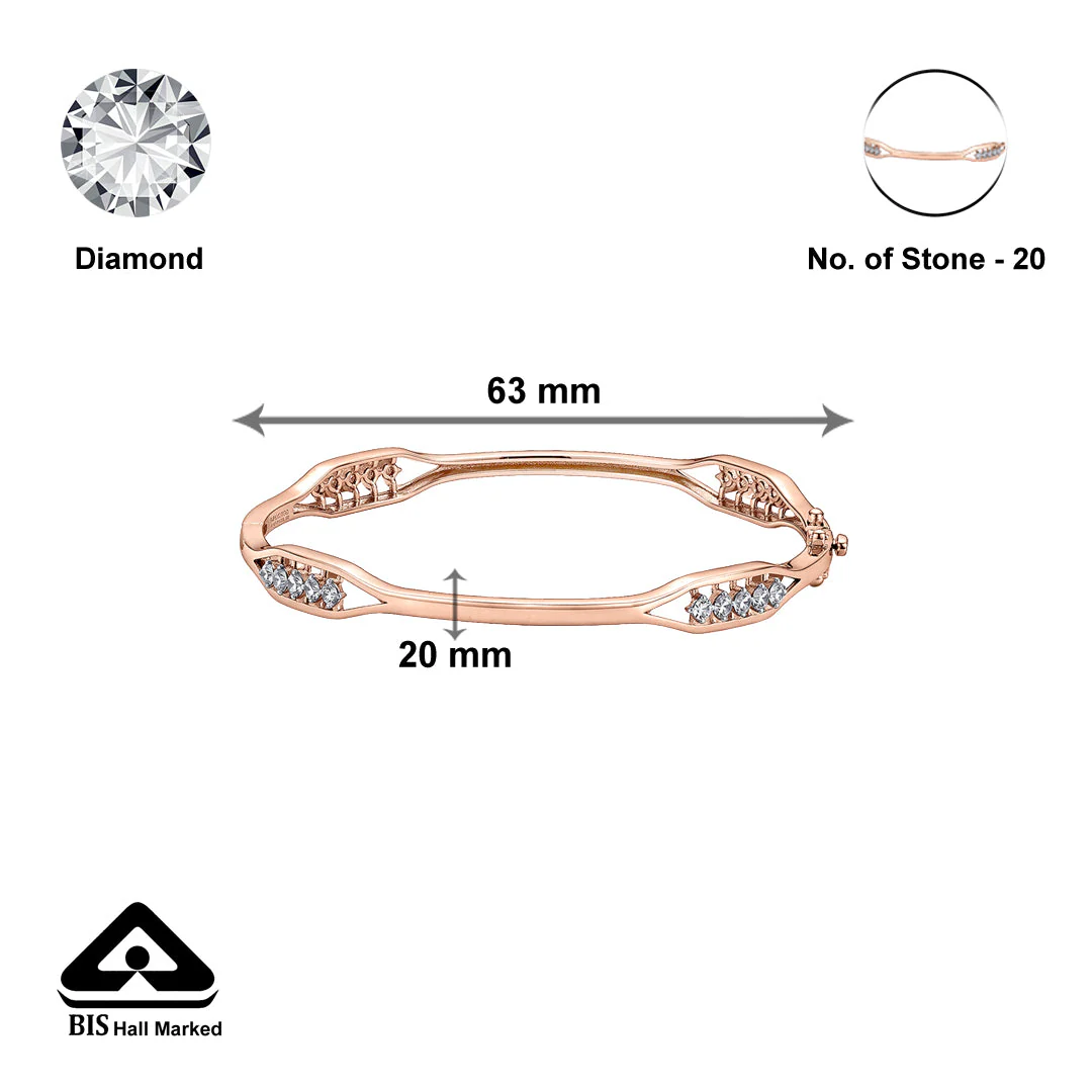 Veloura Weave Diamond Bangle - Image 6