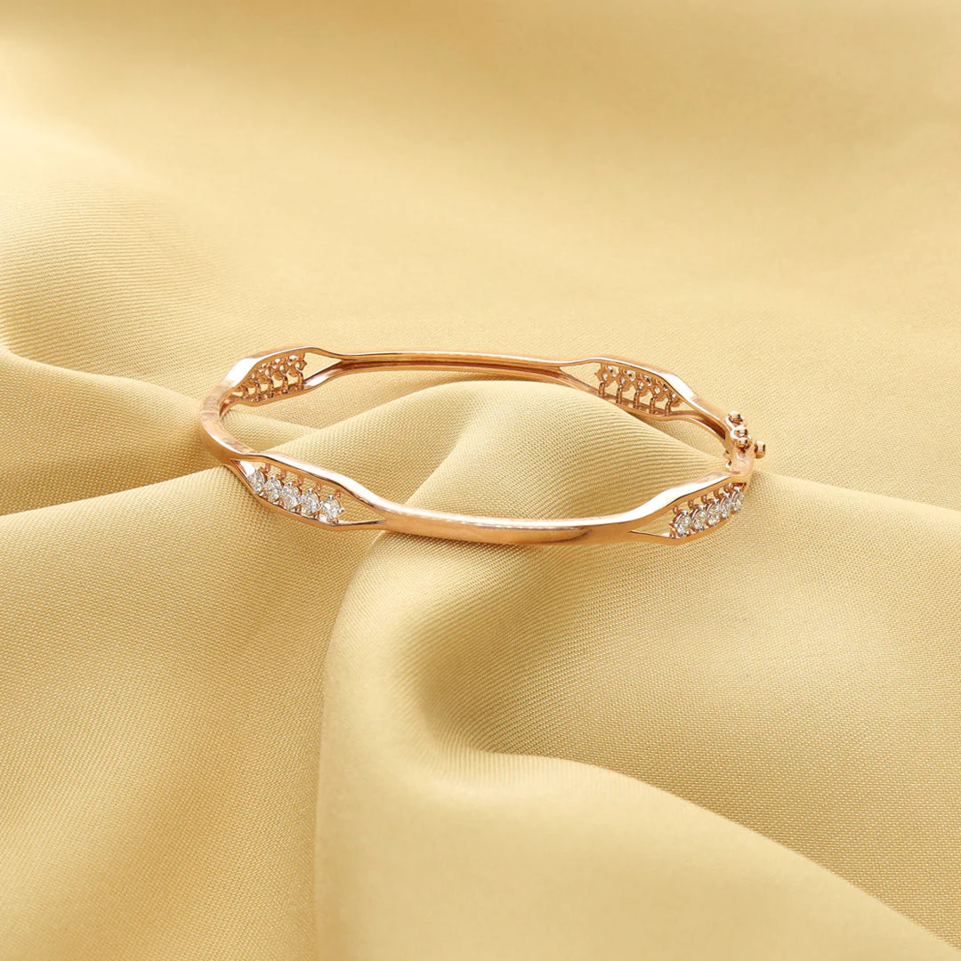 Veloura Weave Diamond Bangle - Image 7